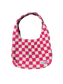 Aysha Stitch Check Pattern Bag - Pink & White