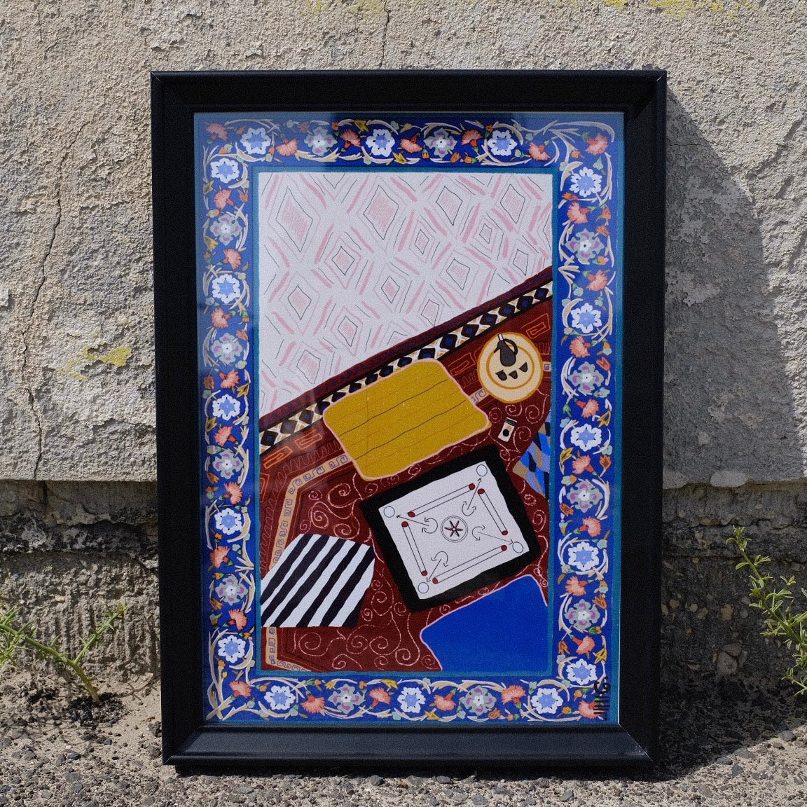 "Kairam" Art Print in Black Frame by Fatima Al Sayed