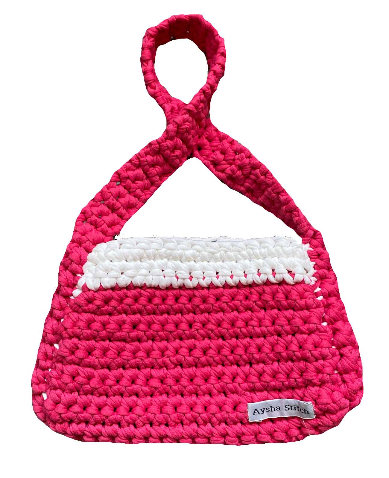 Aysha Stitch Multicoloured Bag - Pink & White