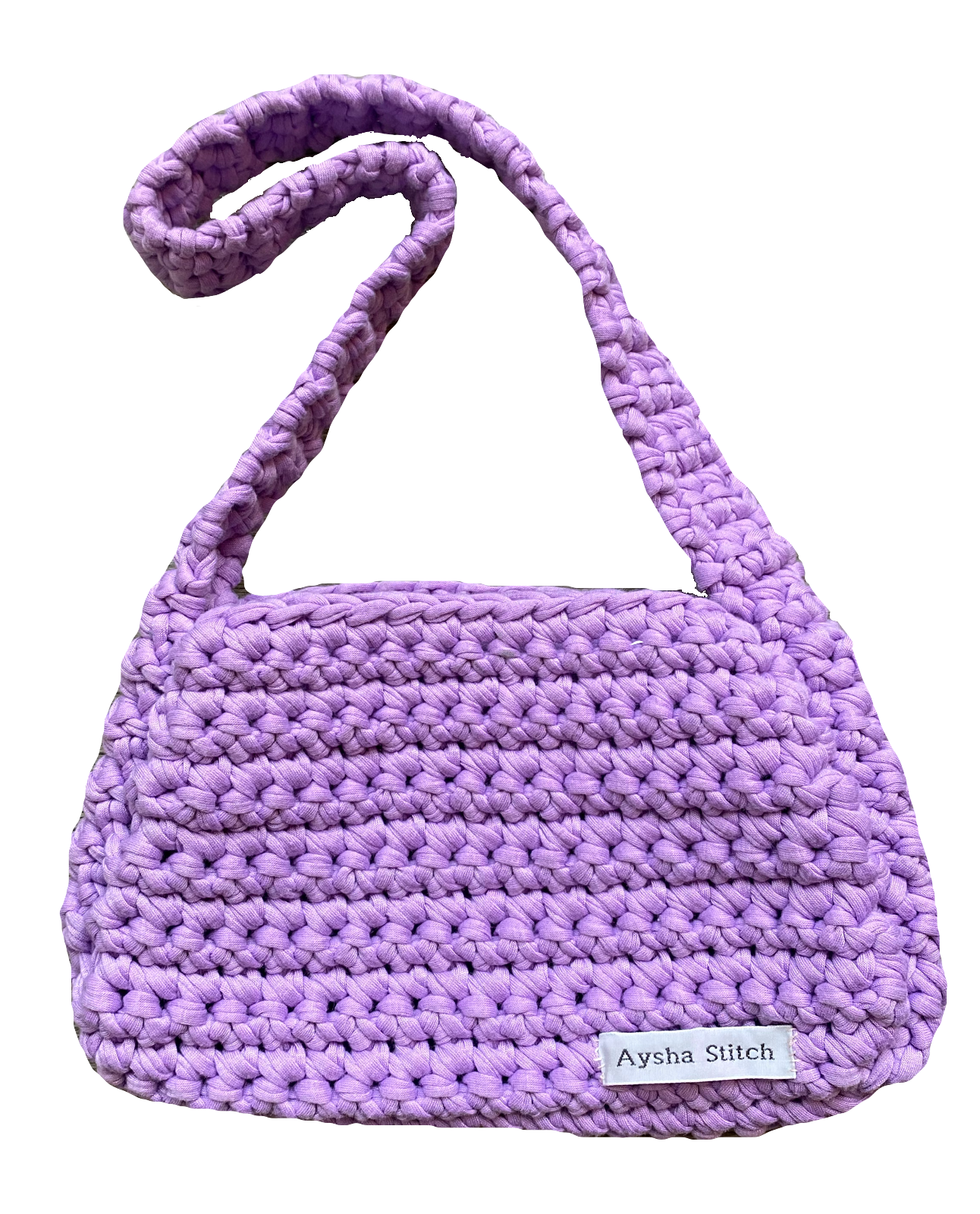 Aysha Stitch Solid Colour Bag - Purple