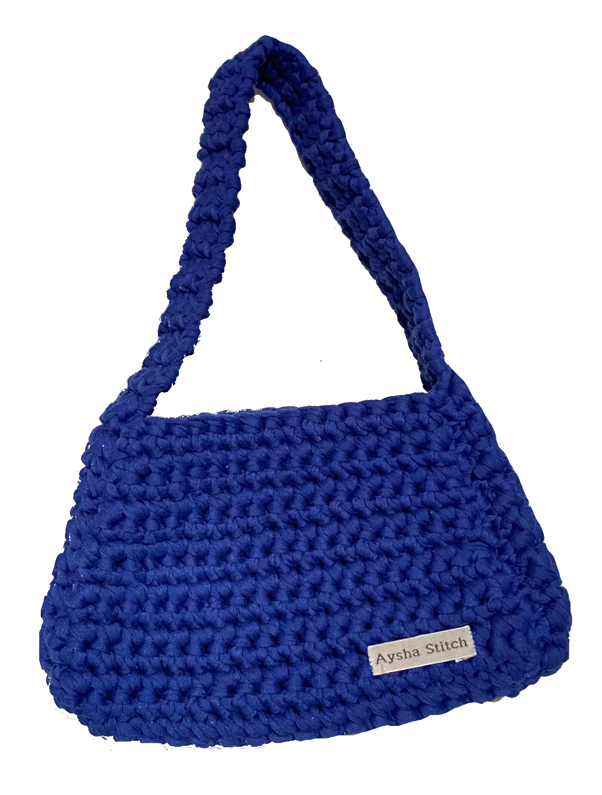 Aysha Stitch Solid Colour Bag - Dark Blue