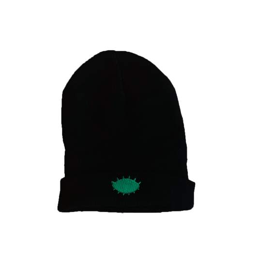 areweawake green eyecon beanie