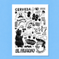 El Famoso - Taco Flash Art Print (A3)