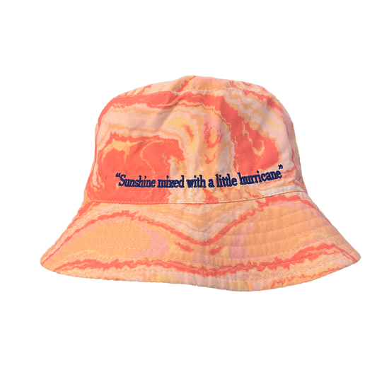 'Sunshine Mixed With A Little Hurricane' Reversible Bucket Hat