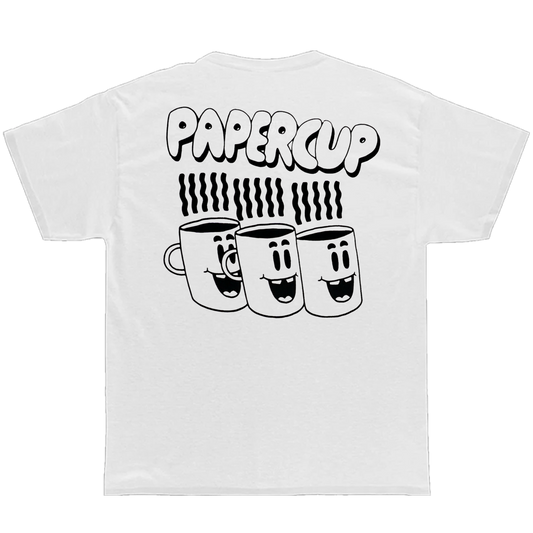 Papercup - Happy Caffeine Tee (White)